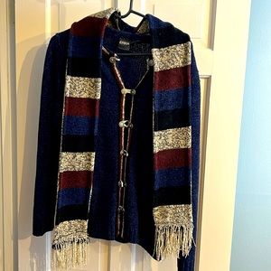 Two piece sweater and scarf set